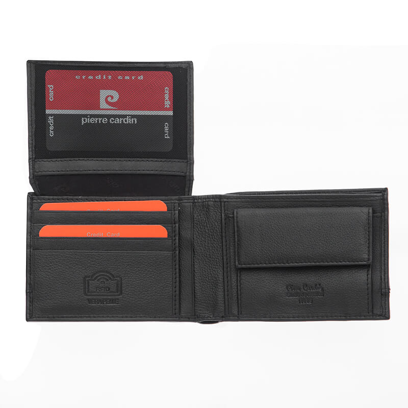 Мъжки портфейл с RFID защита и хоризонтална ивица Pierre Cardin PCL02035 Мъжки портфейл с RFID защита и хоризонтална ивица Pierre Cardin PCL02035