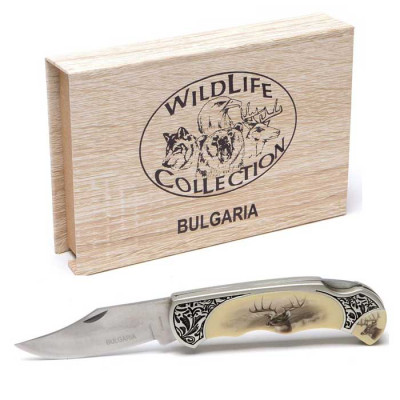 Джобен нож Wild Life Bulgaria с декорация елен 82613