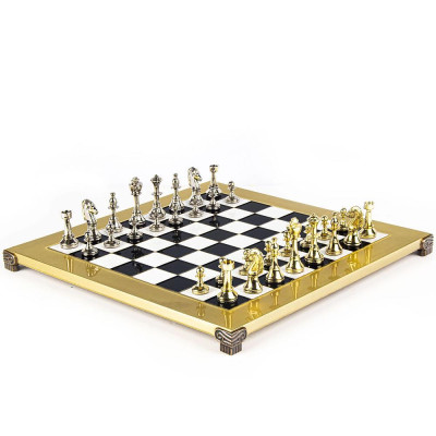 Луксозен месингов шах Manopoulos Metal Staunton Black/Gold, 36x36