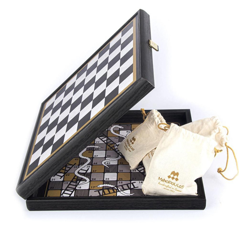 Комбинирана игра 4в1 Manopoulos Black&Ivory, 34x34