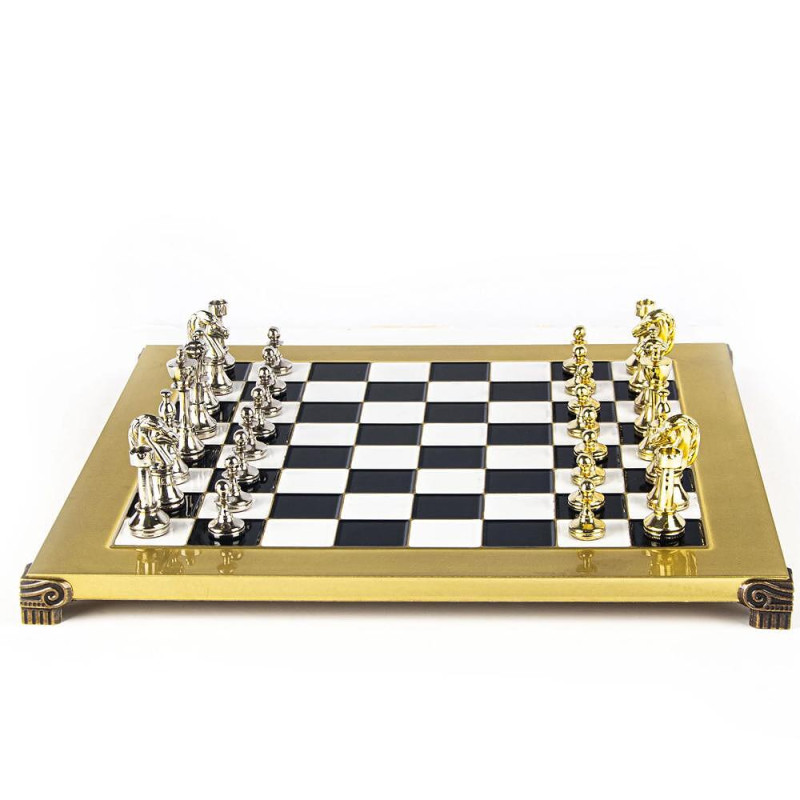 Луксозен месингов шах Manopoulos Metal Staunton Black/Gold, 36x36