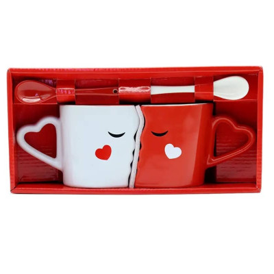 Комплект 2 бр. чаши Целувка с лъжички CUPS02 Комплект 2 бр. чаши Целувка с лъжички