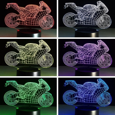 Нощна лампа с 3D LED Мотор GLBB067 Нощна лампа с 3D LED Мотор