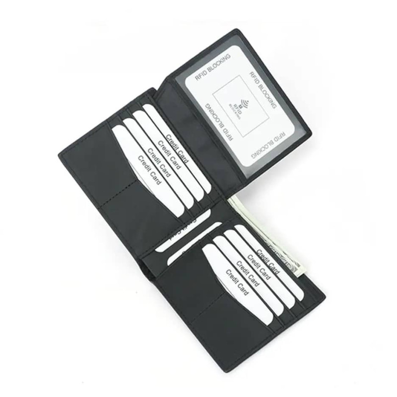 Мъжки портфейл с карбонов ефект и RFID защита