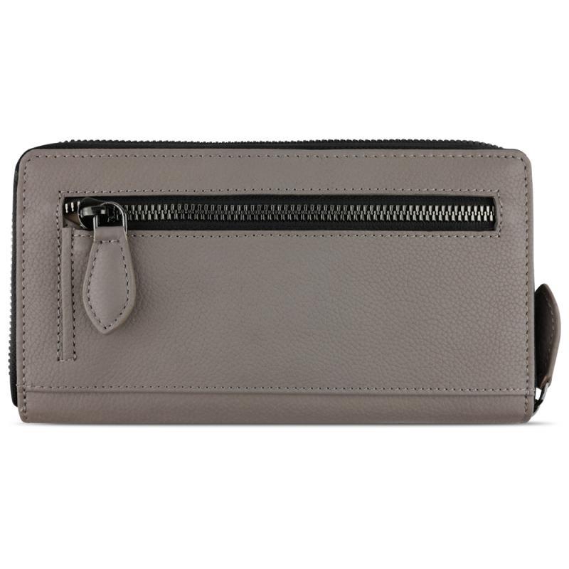 Дамски кожен портфейл Bugatti Bella Ladies Long Zip Wallet, RFID защита, таупе