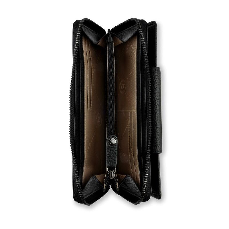 Дамски кожен портфейл Bugatti Elsa Long Zip Wallet, черен