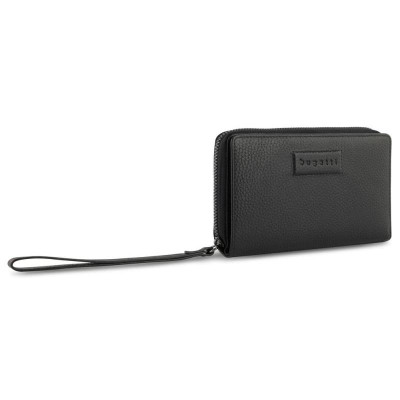 Дамски кожен портфейл Bugatti Elsa Zip Wallet, черен