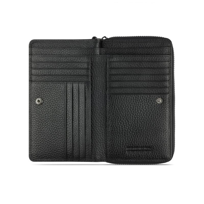 Дамски кожен портфейл Bugatti Elsa Zip Wallet, черен