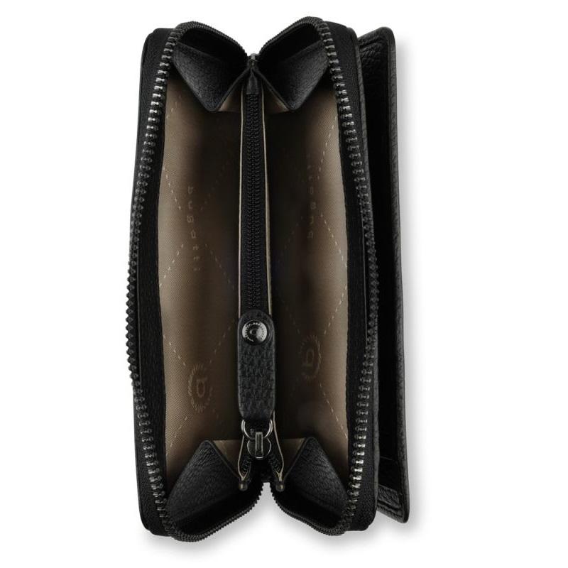 Дамски кожен портфейл Bugatti Elsa Zip Wallet, черен