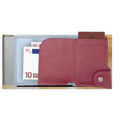 Картодържател C-SECURE XL с портфейл и монетник, Ice/ Cherry/ Grey cardholder