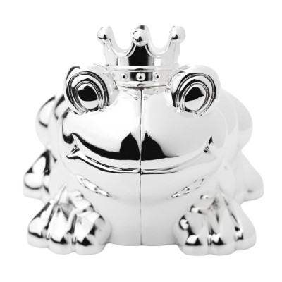 Касичка Bambino Frog with Crown, посребрена