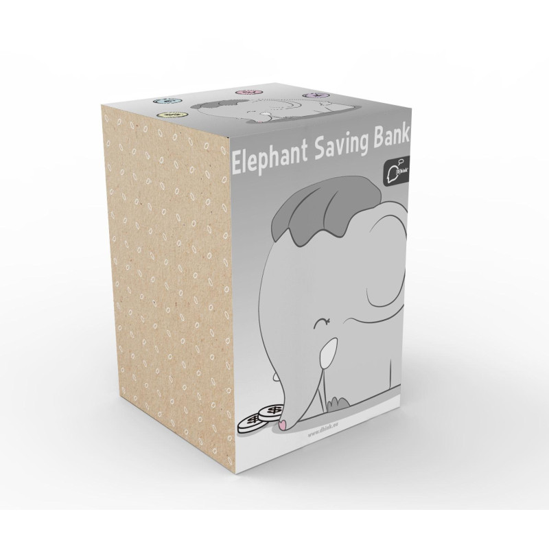 Касичка Dhink® - ELEPHANT, сива