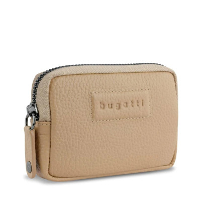 Кожен калъф за ключове Bugatti Elsa, бежов