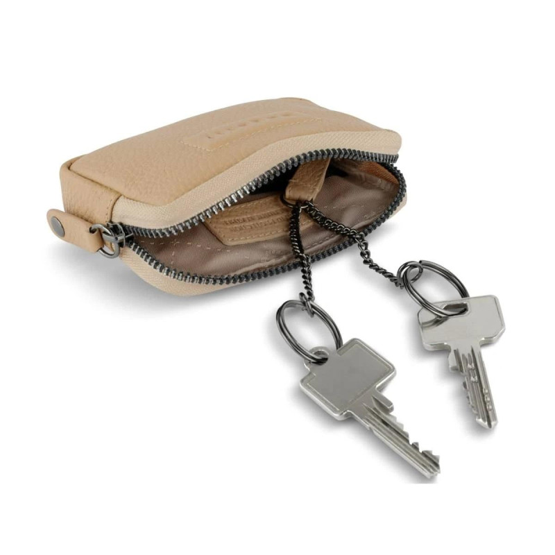 Кожен калъф за ключове Bugatti Elsa, бежов