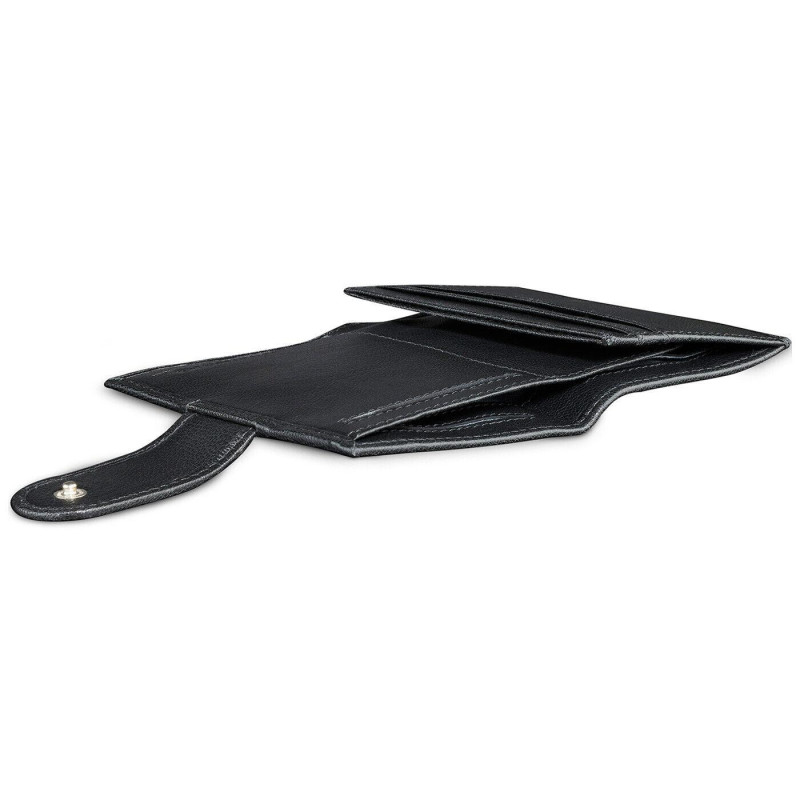 Кожен калъф за кредитни карти Bugatti Secure Smart RFID, черен