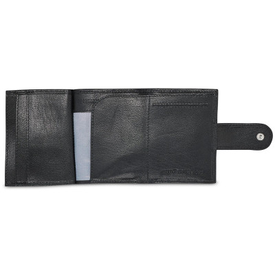 Кожен калъф за кредитни карти Bugatti Secure Smart RFID, черен