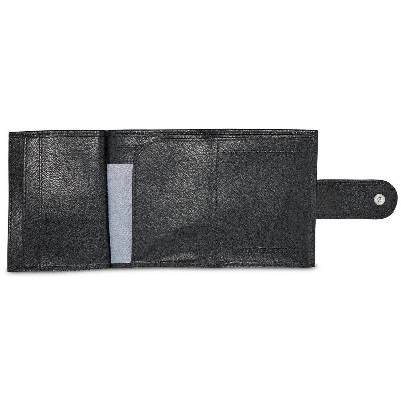 Кожен калъф за кредитни карти Bugatti Secure Smart RFID, черен