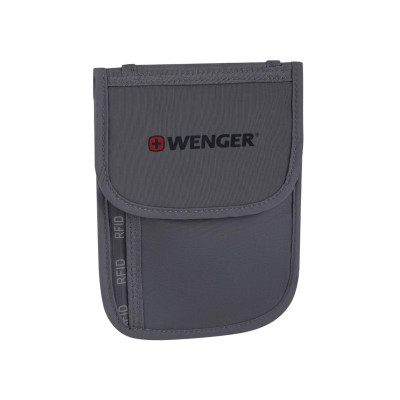 Портмоне за врат Wenger Travel Document RFID Neck Pouch, сиво