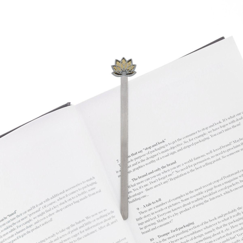 Разделител за книги Metalmorphose, Lotus Flower pearl gold
