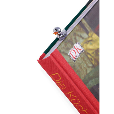 Разделител за книги Troika-BOOKMARK DUCK, сребрист