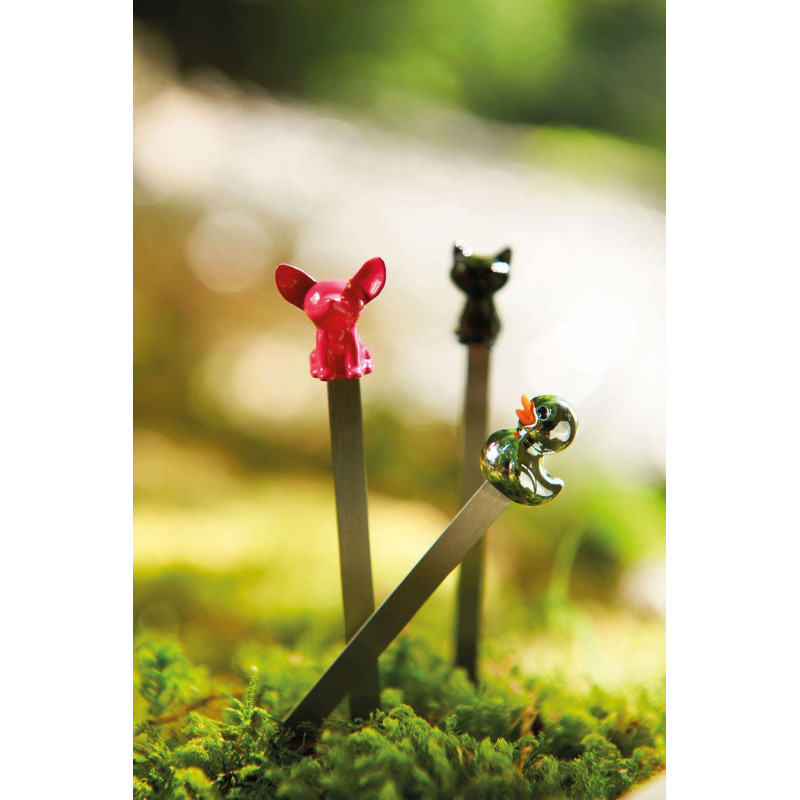 Разделител за книги Troika-BOOKMARK DUCK, сребрист