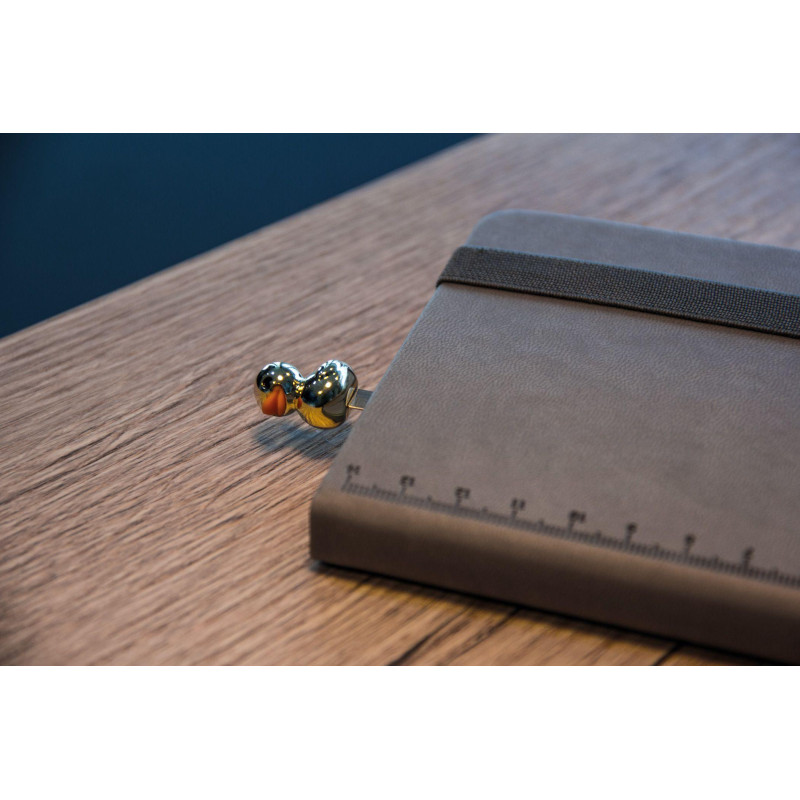 Разделител за книги Troika-BOOKMARK DUCK, златист