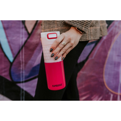 Термочаша ​от неръждаема стомана Kambukka Etna Grip с термокапак 3 в 1 Snapclean®, 500 мл, Diva Pink