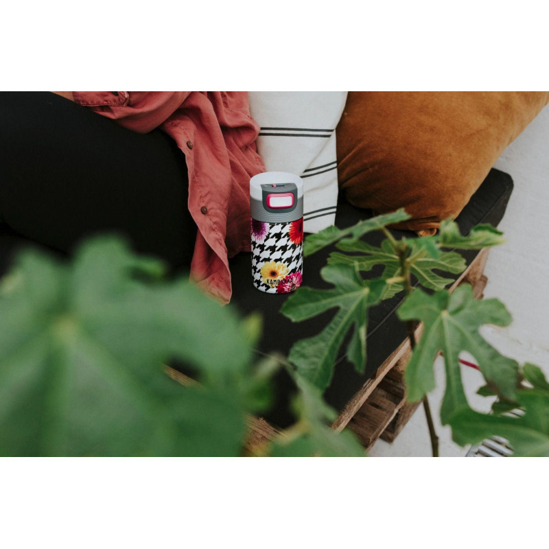 Термочаша от неръждаема стомана Kambukka Etna с термокапак 3 в 1 Snapclean®, 300 мл, Floral Patchwork