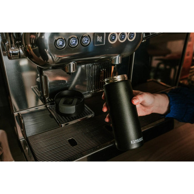 Теермочаша от неръждаема стомана Kambukka Olympus с термокапак Snapclean®, 500 мл, Matte Black