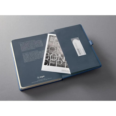 Бележник Sigel - Conceptum, A5, линиран, с твърди корици, син