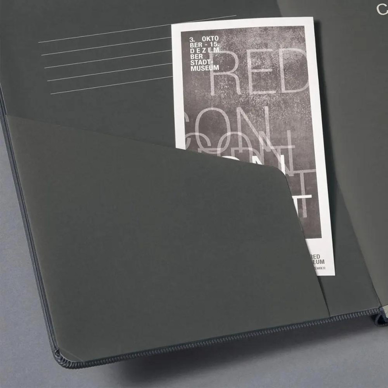 Бележник Sigel - Conceptum, A5, линиран, с твърди корици, сив