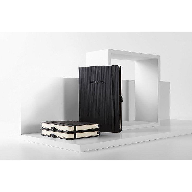 Бележник Sigel - CONCEPTUM, A5, на редове, твърди корици, черен