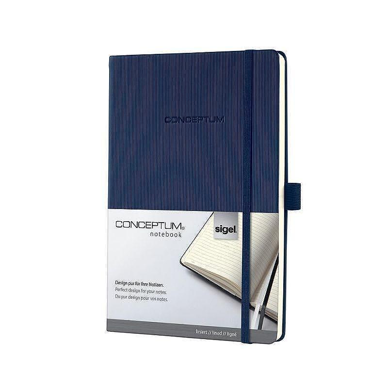 Бележник Sigel - CONCEPTUM, A5, на редове, твърди корици, син