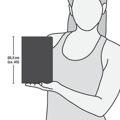 Бележник Sigel - Jolie, A5, на редове, твърди корици, оранжев