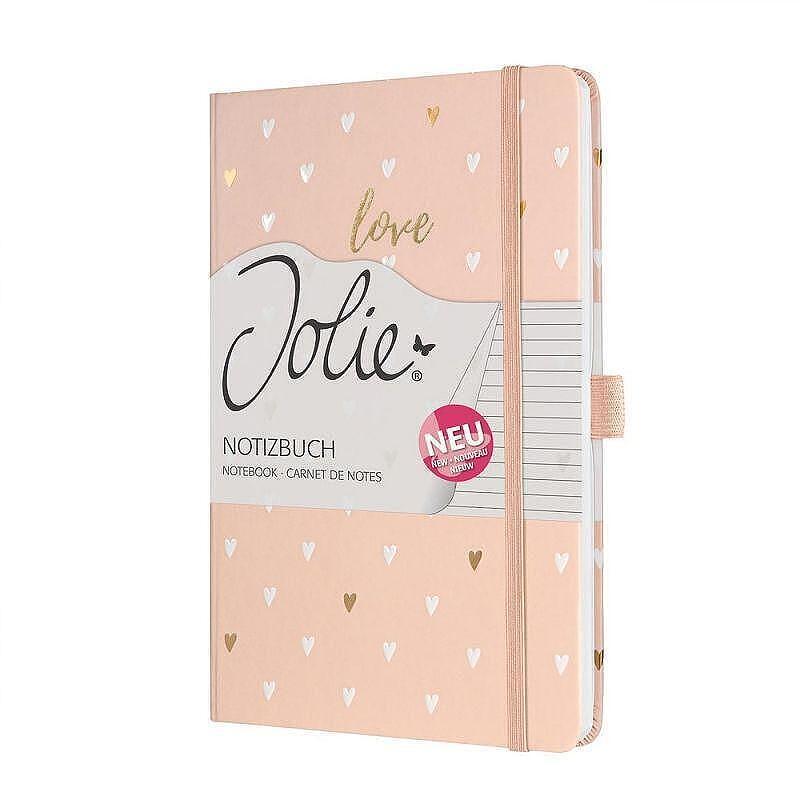 Бележник Sigel - Jolie, A5, на редове, твърди корици, Rose Love