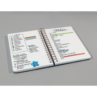 Бележник Sigel - Jolie Fly Me To The Moon, A5, твърди корици, спирала