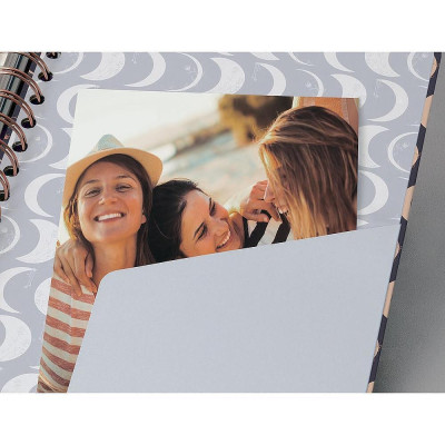 Бележник Sigel - Jolie Fly Me To The Moon, A5, твърди корици, спирала