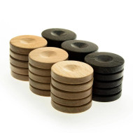 Дървени пулове за табла Manopoulos - 25 х 6 мм.