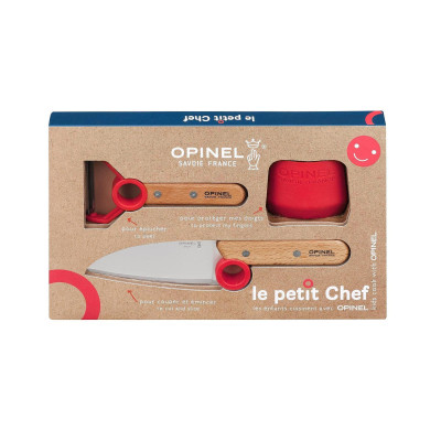 Детски комплект Opinel Le Petit Chef, червен