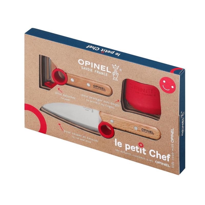 Детски комплект Opinel Le Petit Chef, червен
