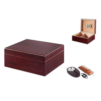 Хумидор (кутия за пури) Angelo черешово дърво, кафяв