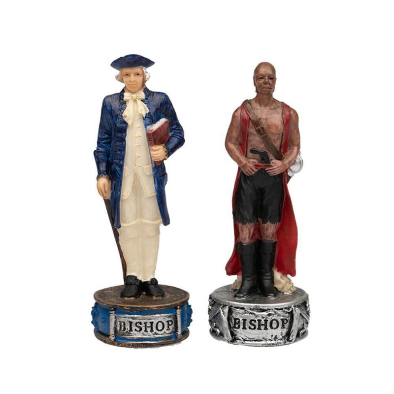 Италиански комплект шах и табла Italfama - The Pirates vs Navy, 35 х 35 см