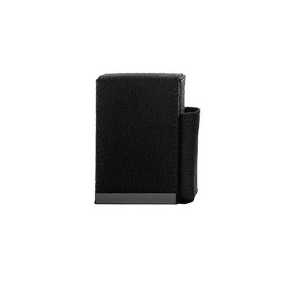 Калъф Angelo Eco Leather - за цигарена кутия с отделение за запалка, черен