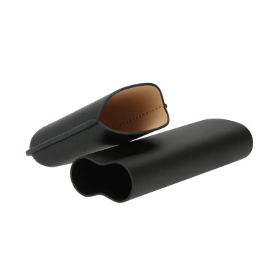 Калъф за 2 пури Angelo, метал/кожа, черен