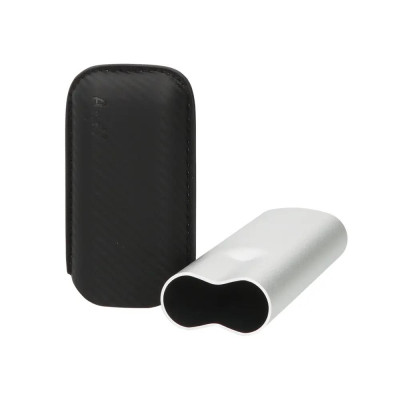 Калъф за 2 пури Angelo - PU Carbon, черен