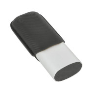 Калъф за 2 пури Angelo - PU Carbon, черен