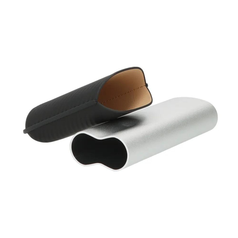 Калъф за 2 пури Angelo - PU Carbon, черен