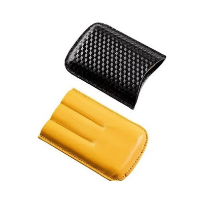 Калъф за 3 пури Angelo 3D Black & Yellow, 15 см