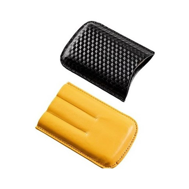 Калъф за 3 пури Angelo 3D Black & Yellow, 15 см