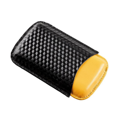 Калъф за 3 пури Angelo 3D Black & Yellow, 15 см